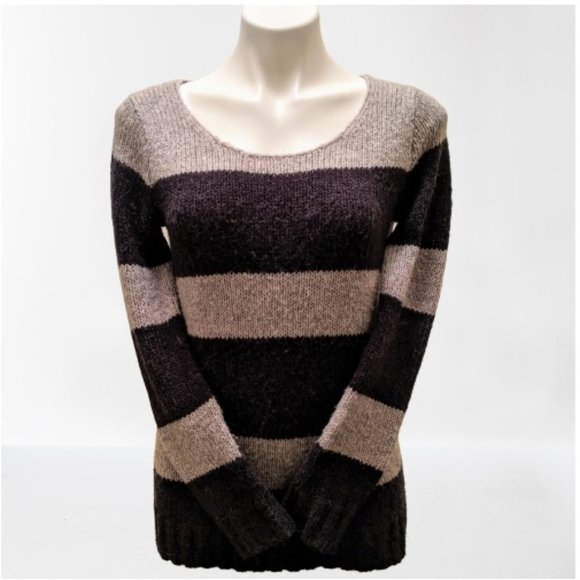 GAP Sweaters - GAP Essential Stripe Navy Grey Alpaca Sweater